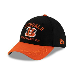 j[G Y Xq ANZT[ Men's Black/Orange Cincinnati Bengals 2025 NFL Draft 39THIRTY Flex Hat Black, Orange