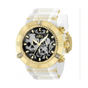 CrN^ Y rv ANZT[ Men's 37328 Subaqua Quartz Chronograph Black, White, Gold Dial Watch Black