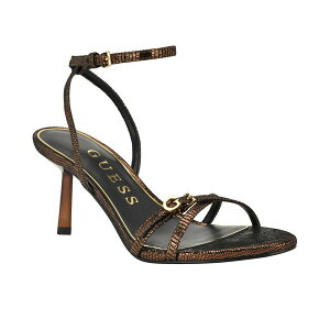 QX fB[X Xj[J[ V[Y Women's Connee Strappy Stiletto Dress Sandals Bronze Leather