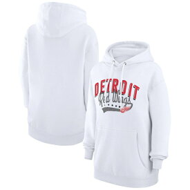 カールバンクス レディース パーカー・スウェットシャツ アウター Detroit Red Wings G III 4Her by Carl Banks Women's Filigree Logo Pullover Hoodie White