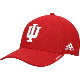 アディダス メンズ 帽子 アクセサリー Indiana Hoosiers adidas 2021 Sideline Coaches AEROREADY Flex Hat Crimson