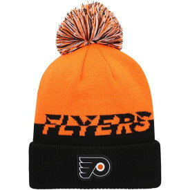 アディダス メンズ 帽子 アクセサリー Philadelphia Flyers adidas COLD.RDY Cuffed Knit Hat with Pom Orange/Black