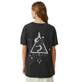 コットンオン レディース Tシャツ トップス Women's The Oversized Graphic T-shirt Serpent, Black