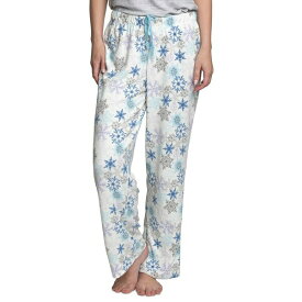 ヘインズ レディース カジュアルパンツ ボトムス Women's 2-Pk. Stretch Fleece Lounge Pajama Pants Blue Snowflakes