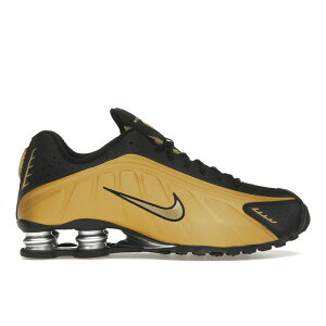 Nike iCL fB[X Xj[J[ yNike Shox R4 Black Metallic Gold (Women's)z TCY US_7(24.0cm) Black/Metallic Gold/Metallic Silver