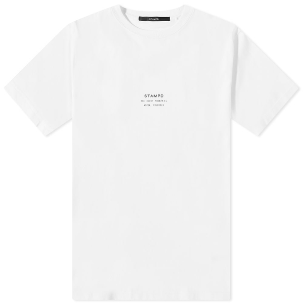 [再販ご予約限定送料無料] 無料 スタンプド メンズ トップス Tシャツ White 全商品無料サイズ交換 Stampd Rocky Mountain Stacked Logo Perfect Tee hashilog.com hashilog.com