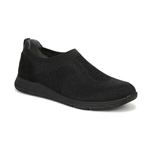 CtXgCh fB[X Xj[J[ V[Y Women's Respect Washable Round Toe Slip On Sneakers Black/Black Stretch Knit Fabric