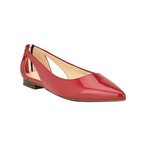 トミー ヒルフィガー レディース サンダル シューズ Women's Velahi Cutout Pointy Toe Flats Red Patent