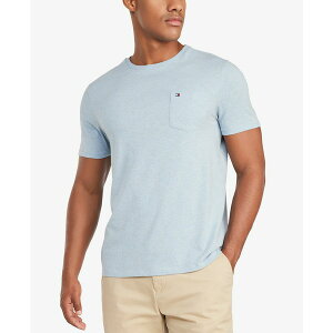 g~[ qtBK[ Y Vc gbvX Men's Big & Tall Tommy Crew Neck Pocket T-Shirt Malaga Blue