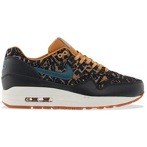 Nike iCL fB[X Xj[J[ yNike Air Max 1 Curtains Pack (Women's)z TCY US_8.5(25.5cm) Black/Dark Armory Blue-Gold Suede-Linen