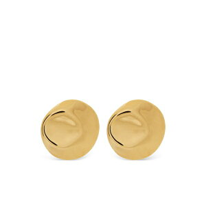 �j�i���b�` ���f�B�[�X �s�A�X���C�������O �A�N�Z�T���[ Dented medallion earrings Gold