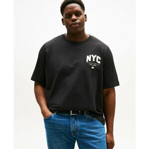 g~[ qtBK[ Y Vc gbvX Men's Big & Tall Short Sleeve Crewneck NYC Script Logo T-Shirt Black