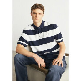 ボス メンズ サンダル シューズ PALES STRIPE - Polo shirt - dark blue