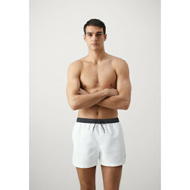 カルバンクライン メンズ サンダル シューズ MEDIUM DRAWSTRING - Swimming shorts - classic white