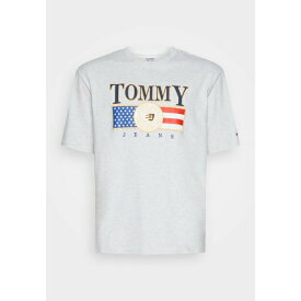 トミーヒルフィガー メンズ サンダル シューズ SKATER LUXE USA TEE - Print T-shirt - silver grey