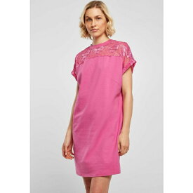 アーバン クラシックス レディース ワンピース トップス LADIES LACE TEE DRESS - Day dress - brightviolet