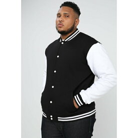 アーバン クラシックス メンズ ジャケット＆ブルゾン アウター COLLEGE - Zip-up sweatshirt - black/white