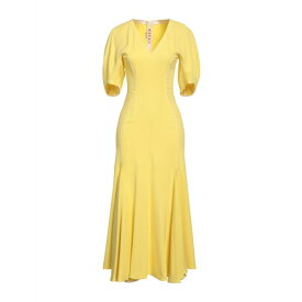 【送料無料】 マルニ レディース ワンピース トップス Midi dresses Yellow