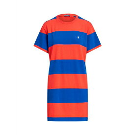 【送料無料】 ラルフローレン レディース ワンピース トップス STRIPED JERSEY TEE DRESS Tomato red