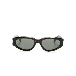 �T�����[���� �A�C�E�F�A �����Y �T���O���X�E�A�C�E�F�A �A�N�Z�T���[ Tortoiseshell-effect oval-frame sunglasses Brown