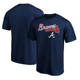ファナティクス メンズ Tシャツ トップス Atlanta Braves Fanatics Branded Team Lockup Logo TShirt Navy