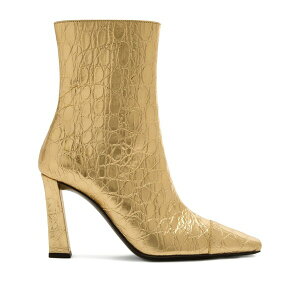 �W���[�b�y�U�m�b�e�B ���f�B�[�X �u�[�c �V���[�Y 90mm janiee crocodile-print square-toe boots Gold