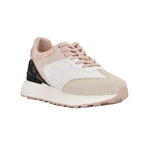 QX fB[X Xj[J[ V[Y Women's Luchia Fashion Forward Chunky Bottom Sneakers White/Pink