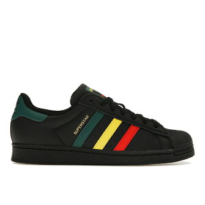 adidas �A�f�B�_�X �����Y �X�j�[�J�[ �yadidas Superstar Rasta Black�z �T�C�Y US_5.5(23.5cm) Core Black/Yellow/Collegiate Green