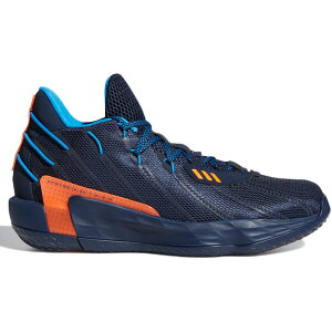 adidas �A�f�B�_�X �����Y �X�j�[�J�[ �yadidas Dame 7 Lights Out�z �T�C�Y US_9.5(27.5cm) Team Navy/Bright Blue/Team Solar Orange