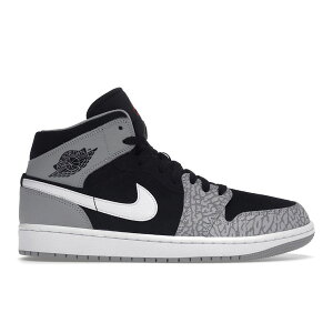 Jordan �W���[�_�� �����Y �X�j�[�J�[ �yJordan 1 Mid SE Elephant Print�z �T�C�Y US_10(28.0cm) Black/White/Light Smoke Gray/University Red