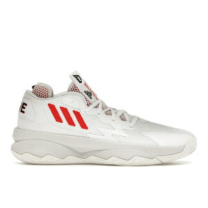 adidas �A�f�B�_�X �����Y �X�j�[�J�[ �yadidas Dame 8 Dame Time White�z �T�C�Y US_7.5(25.5cm) White/Black/Red