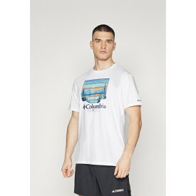 コロンビア メンズ バスケットボール スポーツ PATH LAKE￠ GRAPHIC TEE - Print T-shirt - white/colorful