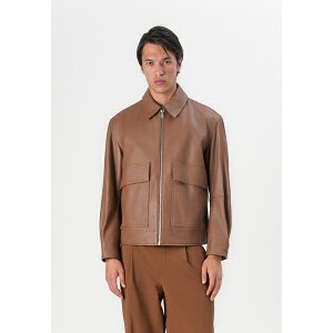 �{�X �����Y �T���_�� �V���[�Y MELANCHI - Leather jacket - medium brown