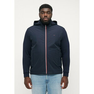 トミー ヒルフィガー メンズ パーカー・スウェットシャツ アウター MIX MEDIA HARRINGTON - Zip-up sweatshirt - desert sky