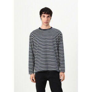 g~[qtBK[ Y T_ V[Y BRETON STRIPE - Long sleeved top - dark night navy