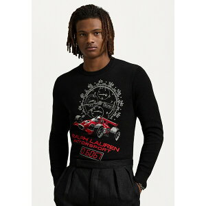 t[ Y jbg&Z[^[ AE^[ Intarsia Knit Race Car Cotton Jumper - Jumper - black