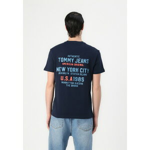 g~[qtBK[ Y T_ V[Y USA SCRIPT TEE - Print T-shirt - dark night navy