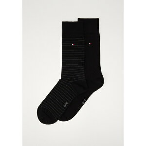 g~[ qtBK[ Y T_ V[Y MEN SMALL STRIPE 2 PACK - Socks - black