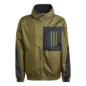 adidas AfB_X Y Xj[J[ yMen's adidas Training Sports Running Woven Hooded Jacket Olive GT3744z TCY US_M_M