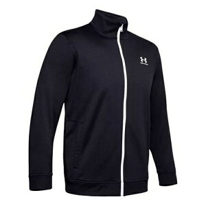 Under Armour A_[A[}[ Y Xj[J[ yUnder Armour Sportstyle Tricot Training Jacket 'Black White' 1329293-002z TCY US_M_M