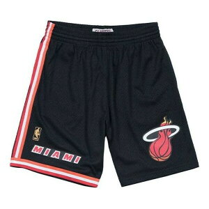 Mitchell & Ness ミッチェル&ネス メンズ スニーカー 【Mitchell & Ness NBA Swingman Shorts Miami Heat Road 1996-97 'Black Red' SMSHGS18239-MHEBLCK96】 サイズ US_M_XL