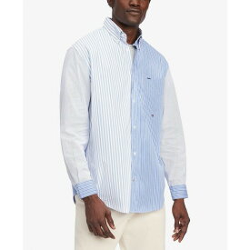トミー ヒルフィガー メンズ シャツ トップス Men's Regular-Fit Block Stripe Cotton Poplin Shirt Blue / Multi