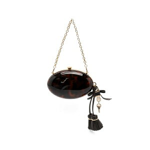 �Z���t�E�|�[�g���C�g ���f�B�[�X �N���b�`�o�b�O �o�b�O Tortoiseshell-effect tassel-detail clutch bag Brown