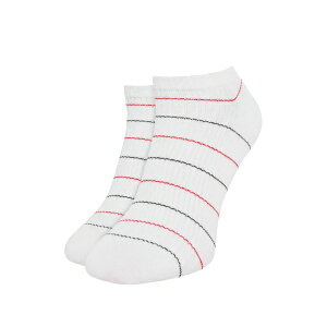 �g�~�[ �q���t�B�K�[ ���f�B�[�X �C�� �A���_�[�E�F�A Stripe-pattern ribbed-knit socks White