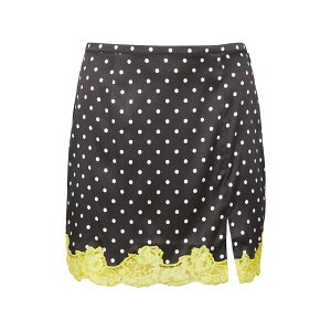 �t���[�f���}�[�� ���f�B�[�X �X�J�[�g �{�g���X Juliet polka-dot lace-trim mini skirt Black