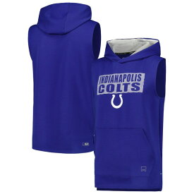 エムエスエックスバイミカエルストラハン メンズ Tシャツ トップス Indianapolis Colts MSX by Michael Strahan Marathon Sleeveless Pullover Hoodie Royal