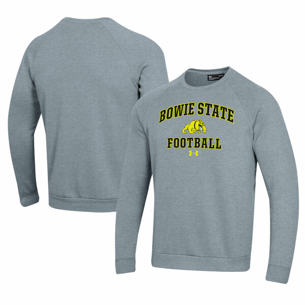 アンダーアーマー メンズ パーカー・スウェットシャツ アウター Bowie State Bulldogs Under Armour Football All Day Fleece Pullover Sweatshirt Gray