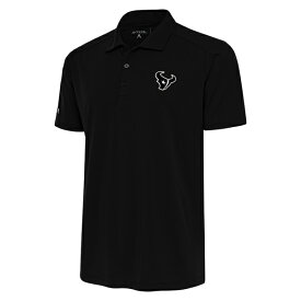 アンティグア メンズ ポロシャツ トップス Houston Texans Antigua Metallic Logo Tribute Polo Black