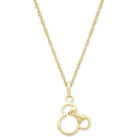 ディズニー メンズ ネックレス・チョーカー アクセサリー Children's Minnie Mouse Silhouette 15" Pendant Necklace in 14k Gold Yellow Gold