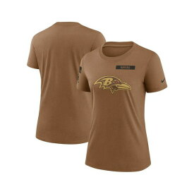 ナイキ レディース Tシャツ トップス Women's Brown Baltimore Ravens 2023 Salute to Service Legend Performance T-shirt Brown